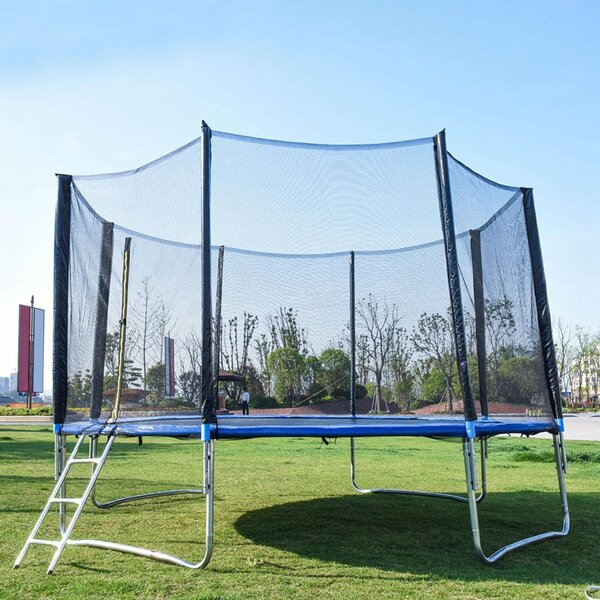 12 FT Kids Trampoline With Enclosure Net Jumping Mat And Spring Cover  Padding